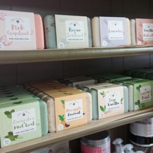 Bath Products - Vegetable Soap with many different scents on display at Olde Crow Gatherings in Nisswa MN